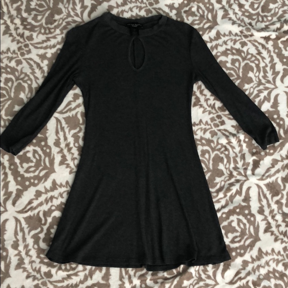 cute gray mini dress